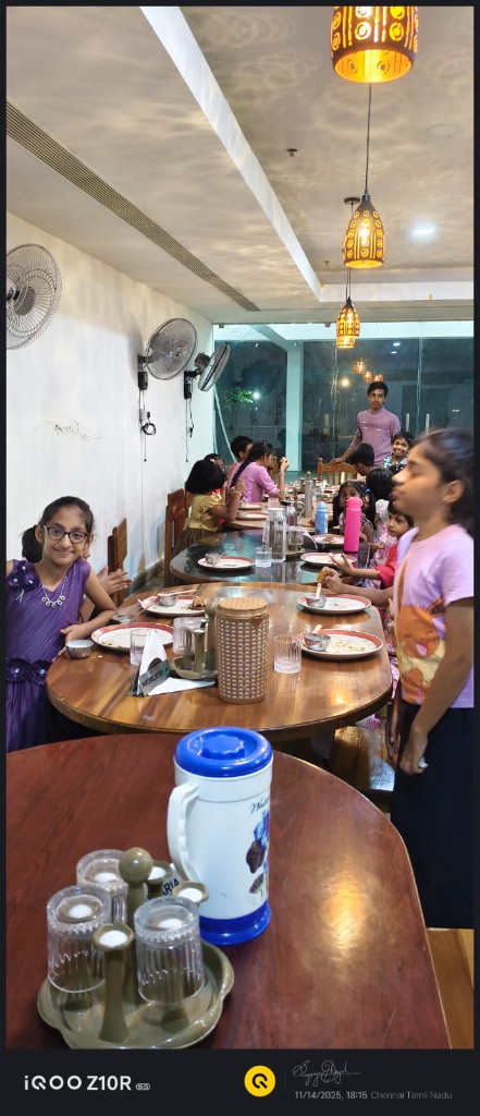 Children dining together at a restaurant for Children's Day